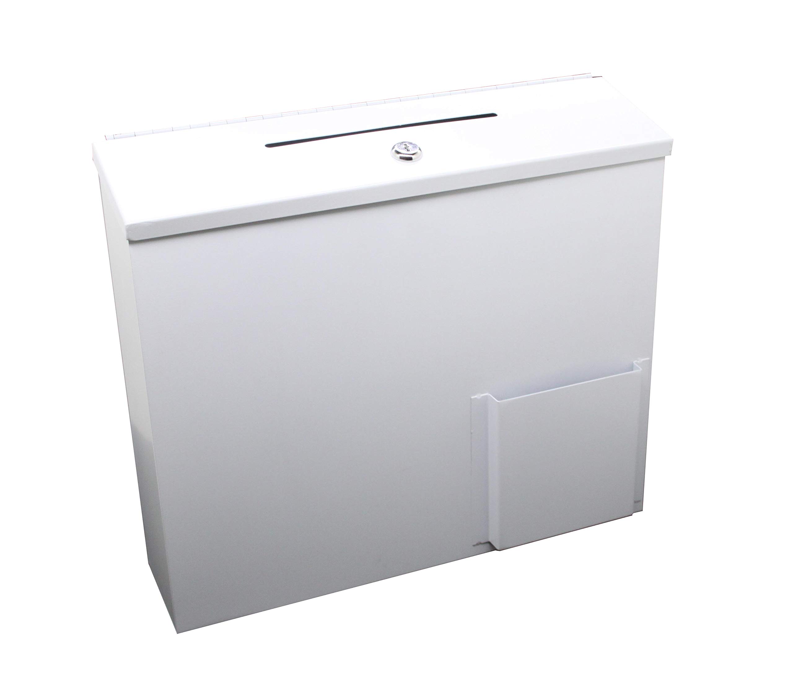 FixtureDisplays Metal Collection Box - Charity Donation Box for Fundraising & Voting