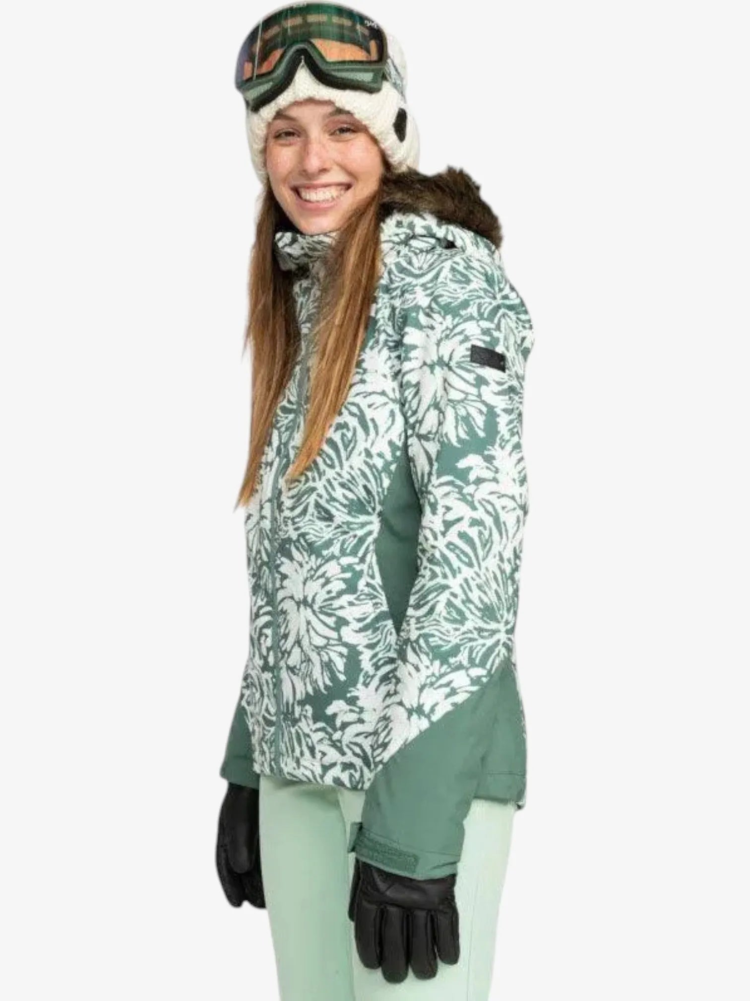 Roxy Premium Green Snow & Jet Ski Jacket - Waterproof Winter Coat for Women - Perfect for Skiing, Snowboarding & Water Sports Adventures