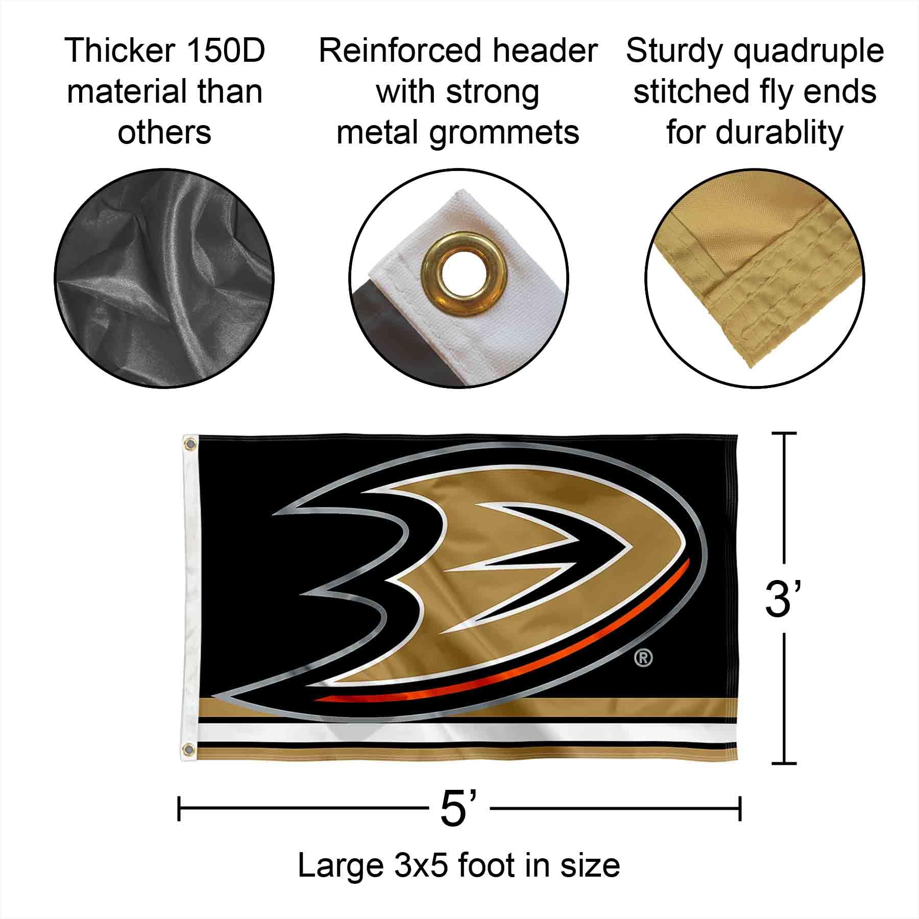 Anaheim Ducks 3x5 Feet Team Flag - Officially Licensed NHL Banner for Home, Office & Game Day Decor