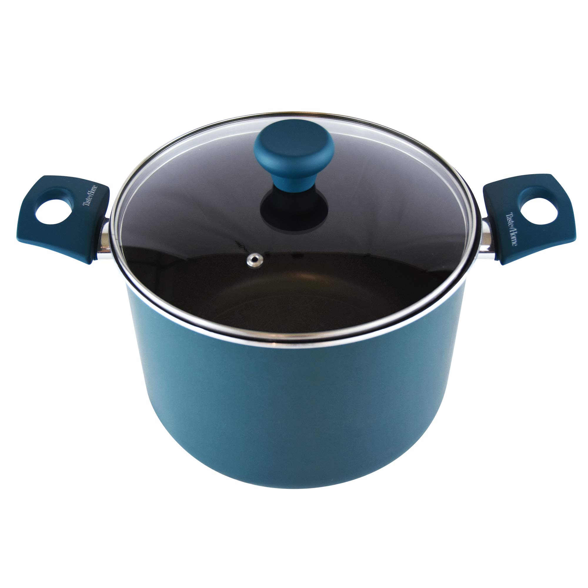 Taste of Home® 8-Quart Non-Stick Aluminum Stock Pot with Lid - Large Cooking Pot for Soups, Stews, Pasta & Boiling - Perfect for Family Dinners & Meal Prep