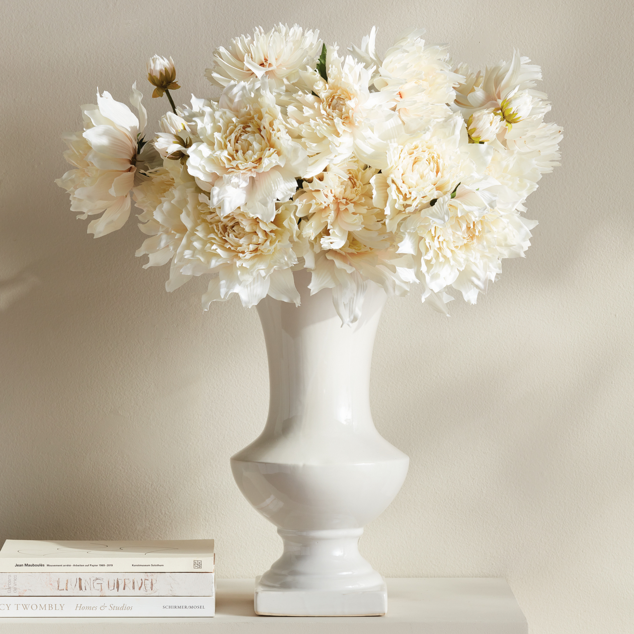 Antoinette Elegant Ceramic Footed Vase - Handcrafted Home Decor for Living Room, Dining Table, Wedding Centerpiece & Gift Idea