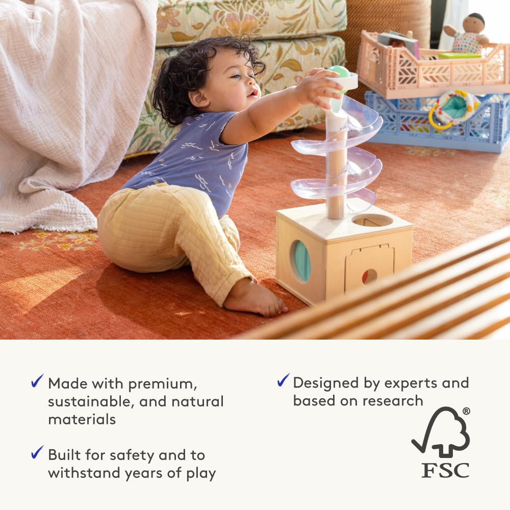 **LOVEVERY The Babbler Play Kit – Montessori Toddler Toy with Bonus Book 'Where is Crew's Shoe' | Best 1st Birthday Gift for Boys & Girls | Educational Learning & Sensory Play for 12-18 Month Olds**