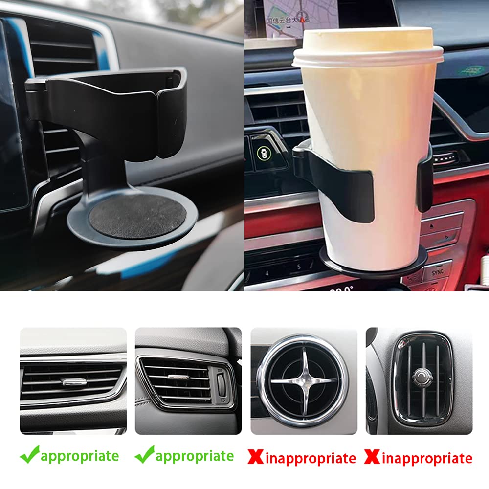 Adjustable Car Air Vent Cup Holder - Universal Vehicle Cup Holder for Secure Drink Storage - Perfect for Coffee, Water Bottles & Travel Mugs While Driving