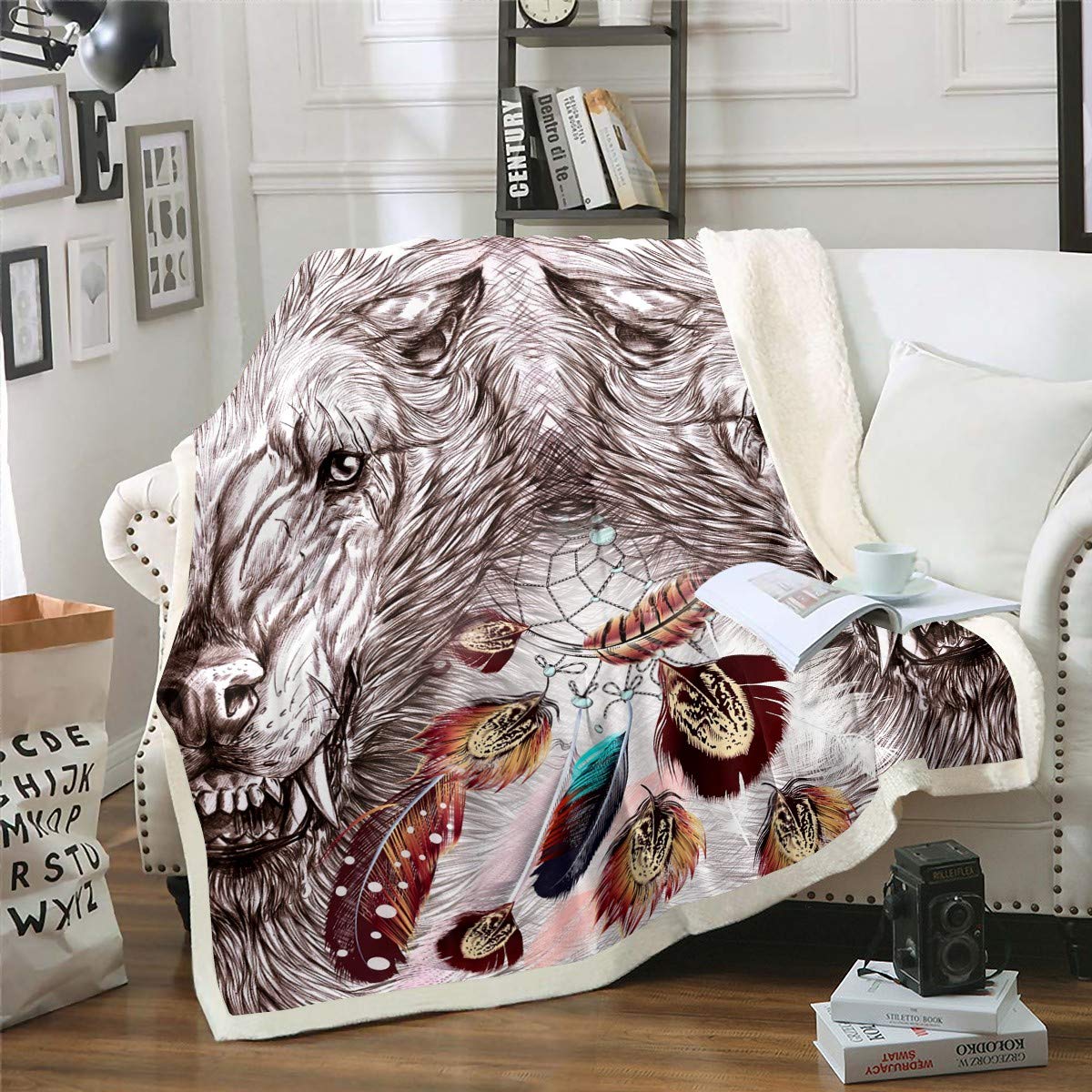 Boho Dreamcatcher Fleece Throw Blanket - 30