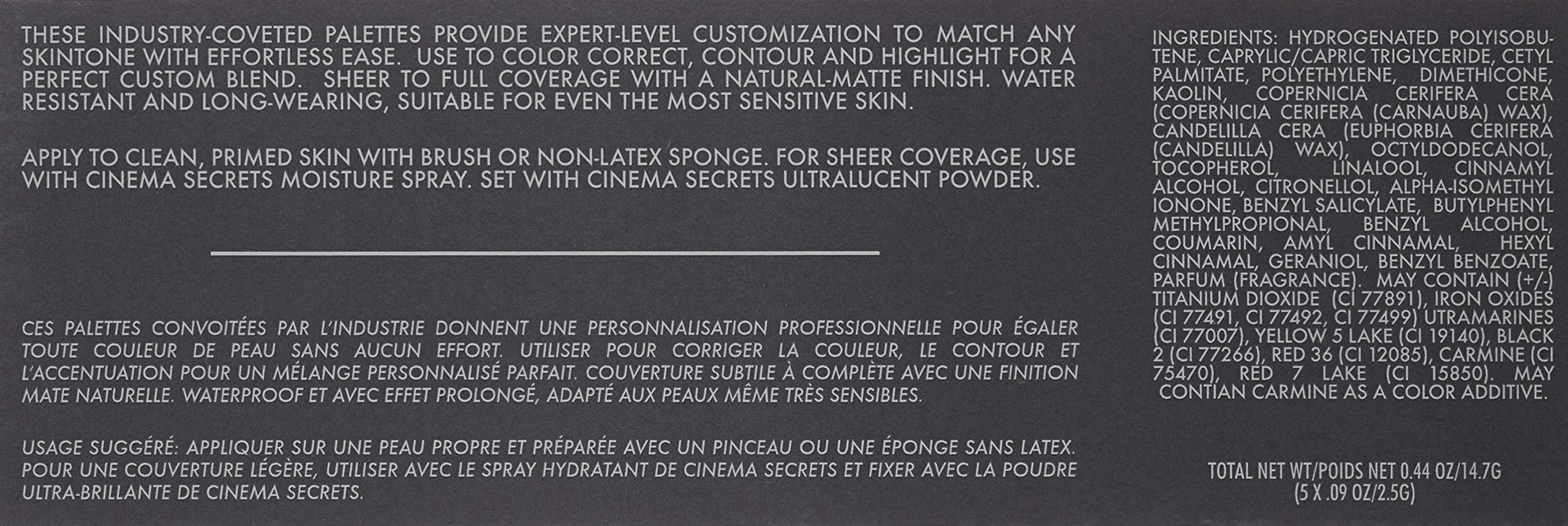 CINEMA SECRETS Pro Cosmetics Ultimate Foundation 5-in-1 Pro Palette - Cream Makeup Palette for Professional & Everyday Use - Perfect for Bridal, Photography & HD Makeup