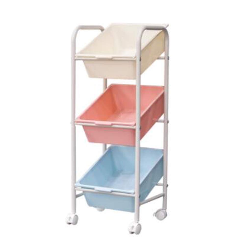 HTLLT Multi-Layer Stackable Fruit & Vegetable Storage Basket - Sturdy Kitchen Shelf Organizer with Pulley for Bathroom & Pantry Organization | Perfect for Small Space Saving & Produce Storage