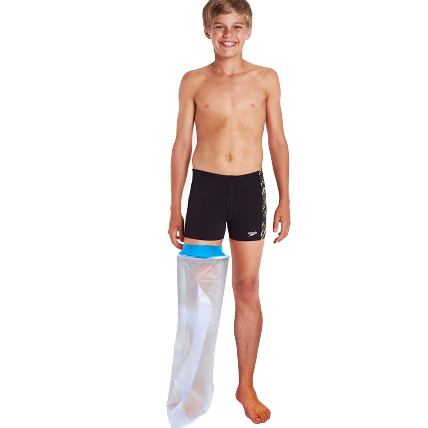 **Asunby Waterproof Cast Cover for Shower - Kids & Adults Leg, Foot, Ankle Wound Protector - Reusable Watertight Cast Bag for Bathing, Orthopedic Boot, Swimming - Keep Bandages Dry & Clean**    *(Ideal for post-surgery, injury recovery, or keeping casts dry during daily activities like showering, swimming, or rainy weather.)*