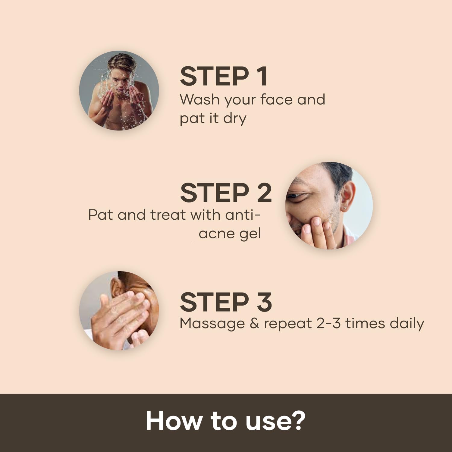 GHC Anti Acne Gel for Men with 1% Salicylic Acid & Niacinamide - Pimple Treatment for Clear Skin | Acne Spot Treatment Gel | Daily Skincare for Men | Perfect for Gym, Travel & Post-Shave Care