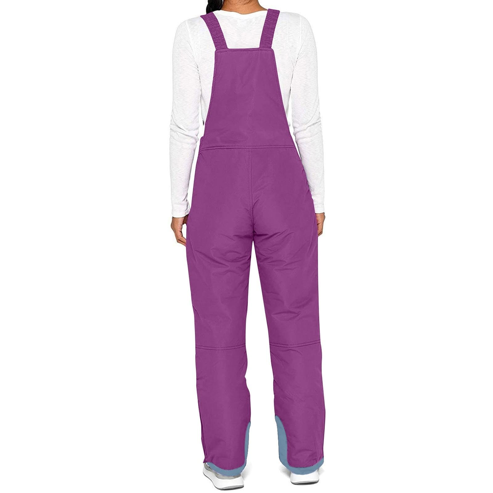 YRAETENM Women's Insulated Waterproof Snow Bibs - Winter Ski & Snowboard Pants with Adjustable Fit, Windproof Overalls for Outdoor Activities | Perfect for Skiing, Snowboarding & Cold Weather Adventures