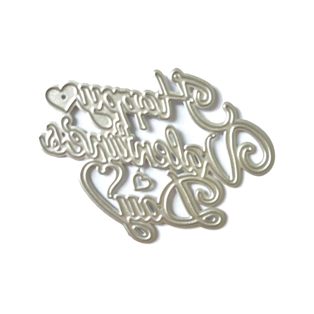Valentine's Day Metal Cutting Dies for Card Making - Alphabet Letter Stencils, Holiday Phrases Die Cut Templates for DIY Scrapbooking, Photo Albums & Craft Decorations | Perfect for Greeting Cards, Wedding Invitations & Home Decor Projects