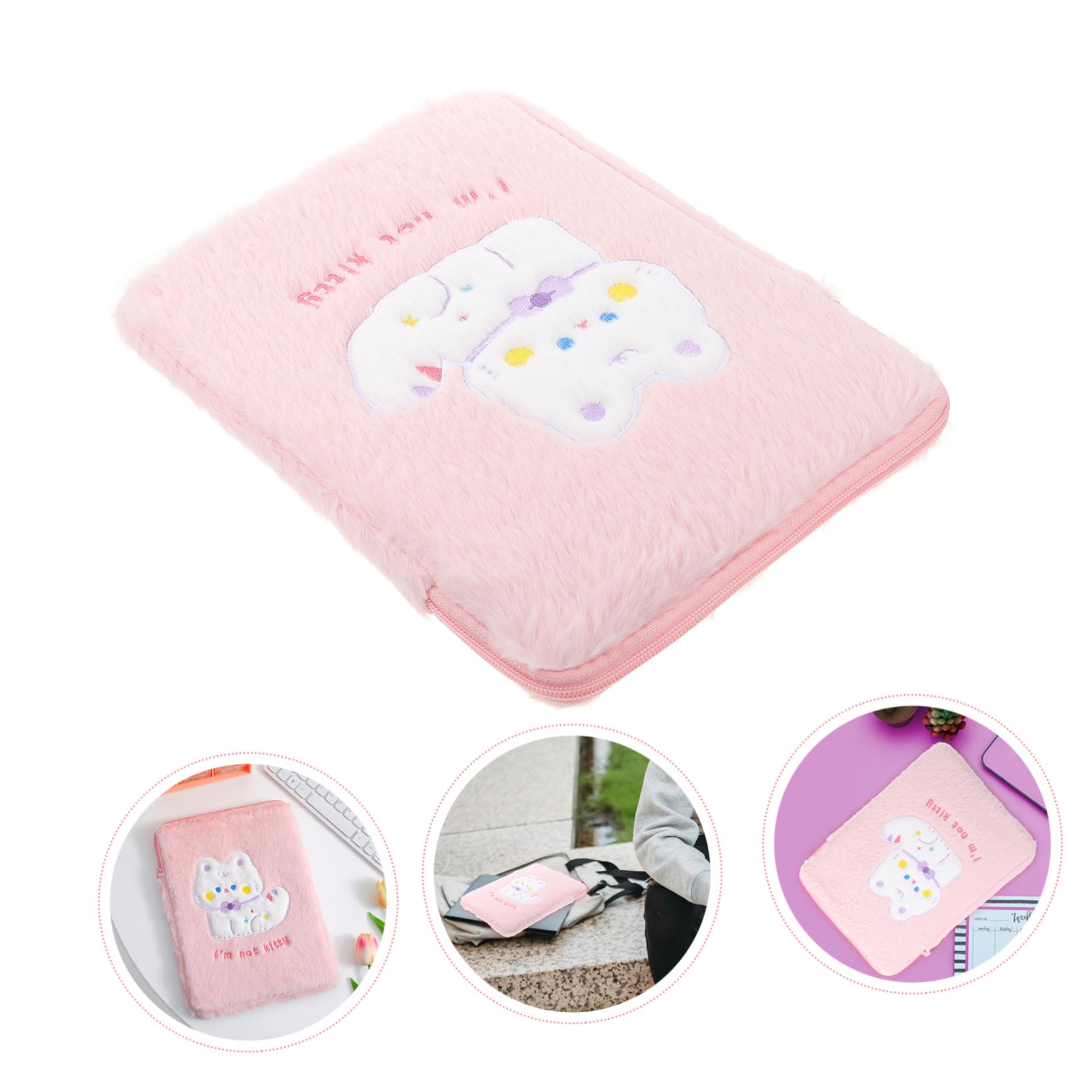 UKCOCO Plush Tablet & Laptop Storage Bag - Soft Computer Case for Home, Office & Travel - Cute Cartoon Holder for MacBook, iPad & Accessories - Perfect for Work, School & Daily Commute
