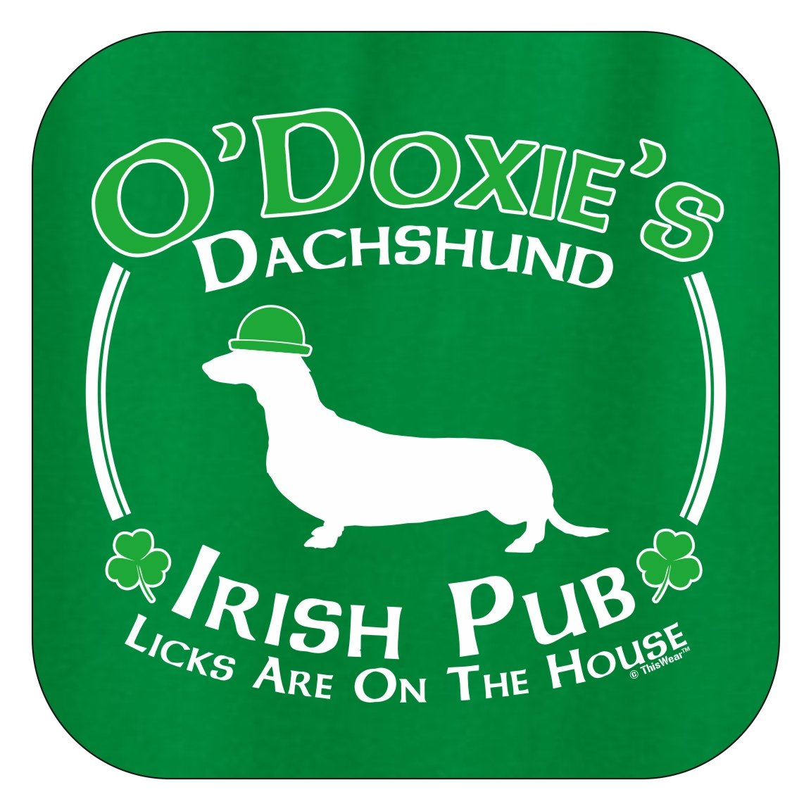 ThisWear St. Patrick's Day Dachshund Dog T-Shirt - Funny Irish Pub Sign Design for Doxie Lovers | Perfect for St. Paddy's Day Parties, Pet Events & Irish-Themed Outfits