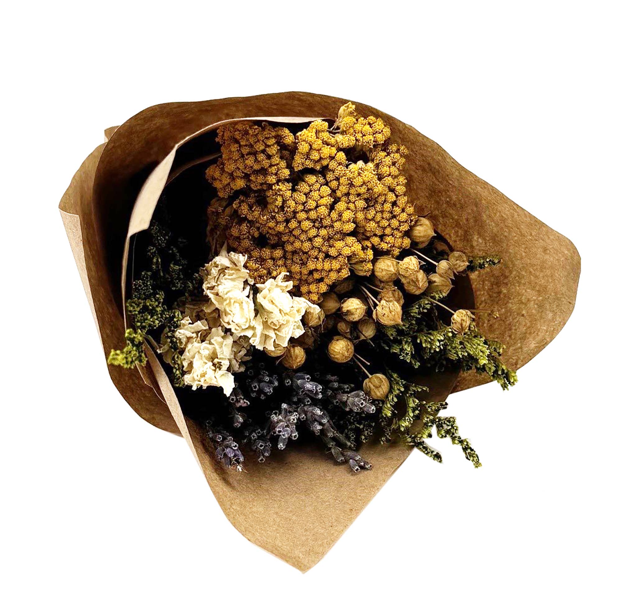 Andaluca Mini Yarrow & Lavender Bouquet Bundle - Fresh Dried Flowers for Home Decor, Wedding Centerpieces, and DIY Crafts