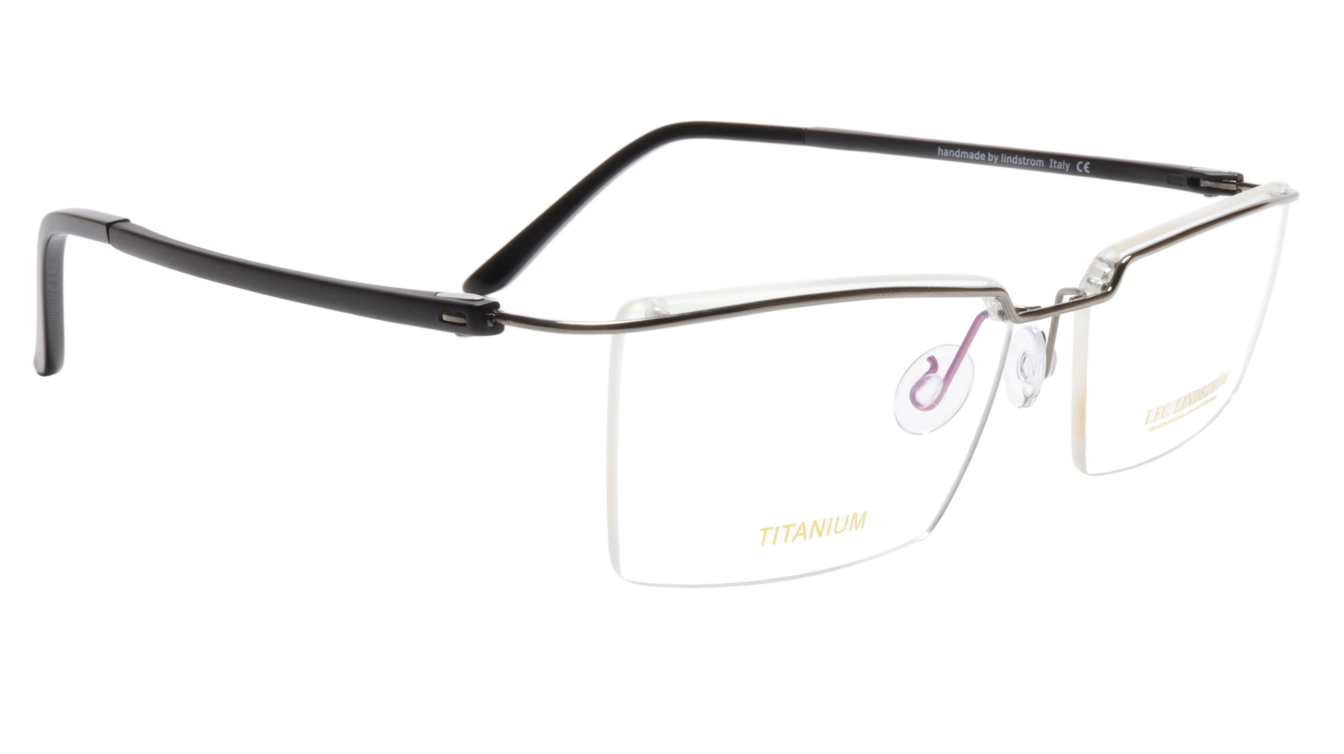 Premium LINDSTROM L 108 C1 Titanium Eyeglasses Frame - Gunmetal Black - Made in Italy - Size 54-14-140 - Lightweight & Durable - Perfect for Reading, Work & Fashion Accessories