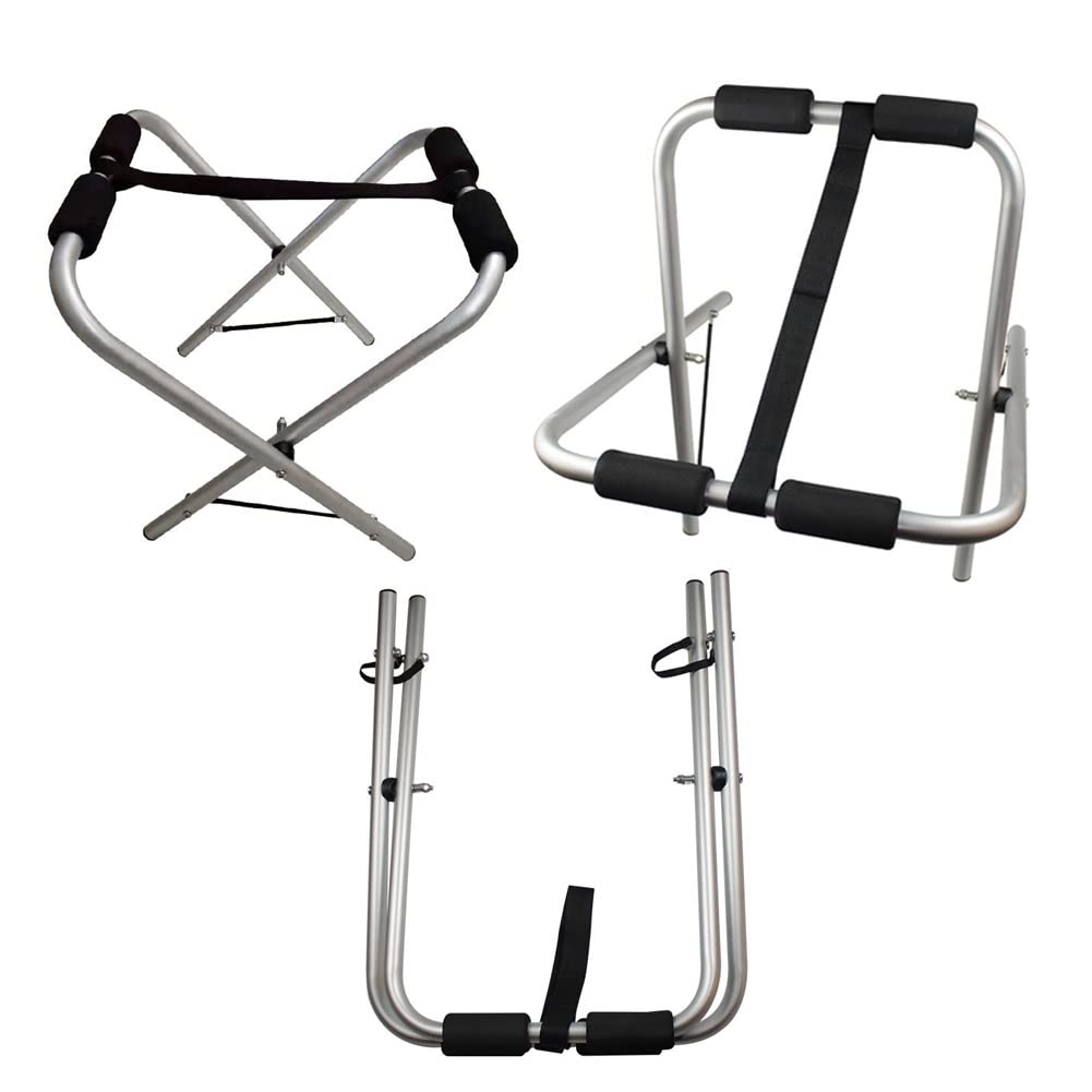 **Aluminum Alloy Kayak & Canoe Rack Stand - Heavy Duty, Foldable, Portable for Outdoor Storage & Transport - Perfect for Garage, Dock, or Beach**