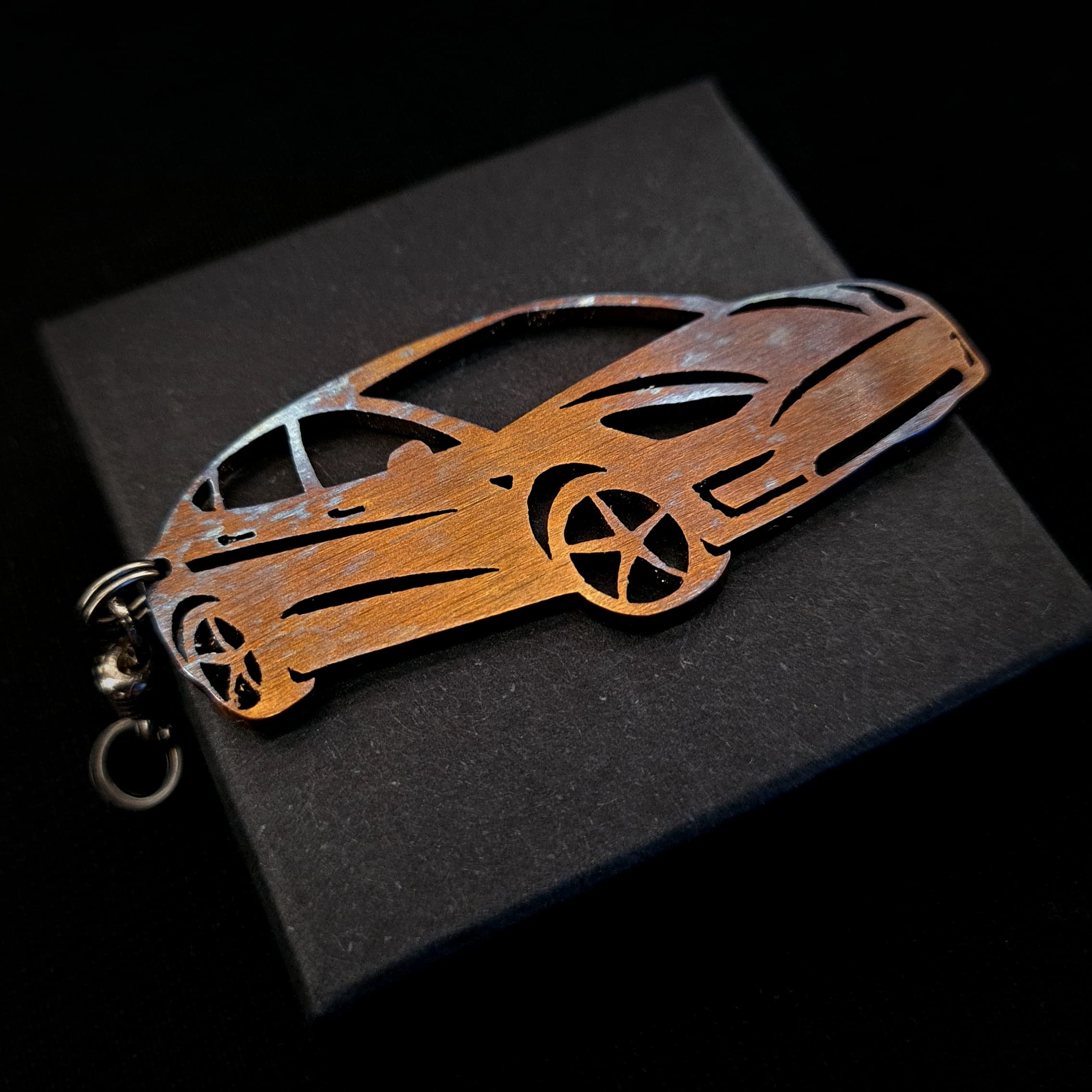 Handmade Tesla Model 3 Keychain - Stainless Steel, Titanium & Blued Options - Durable Car Accessories for Tesla Owners | Perfect Gift for Car Enthusiasts & Everyday Use
