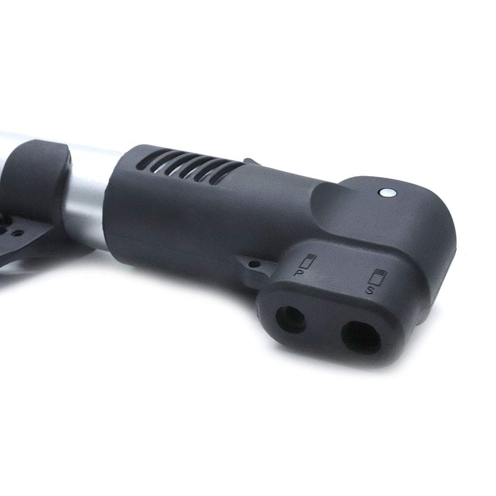 Portable Manual Bike Pump - Aluminum Alloy Bicycle Tire Inflator with Dual Valve for Road & Mountain Bikes - Compact & Lightweight for Cycling, Camping & Emergency Use
