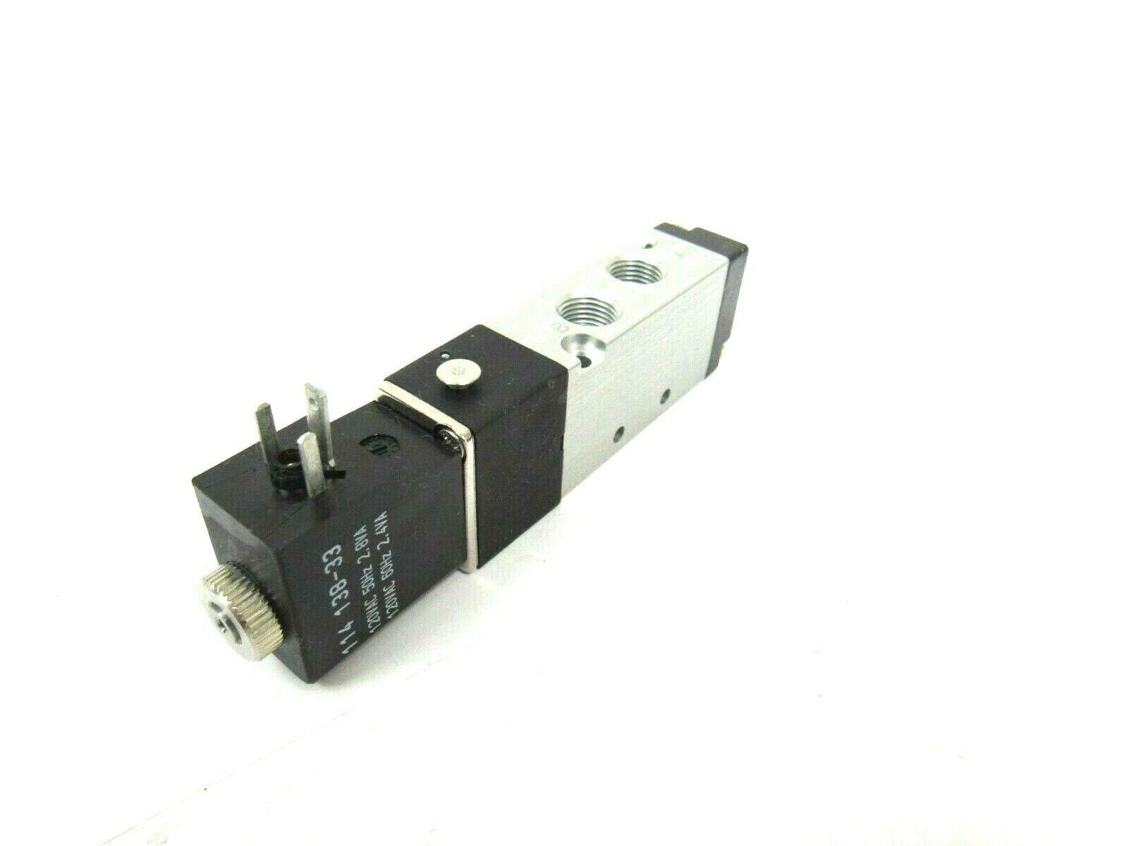 18mm Solenoid Air Control Valve 120VAC - High Flow Pneumatic Valve for Industrial Automation, HVAC Systems, and Air Compressors