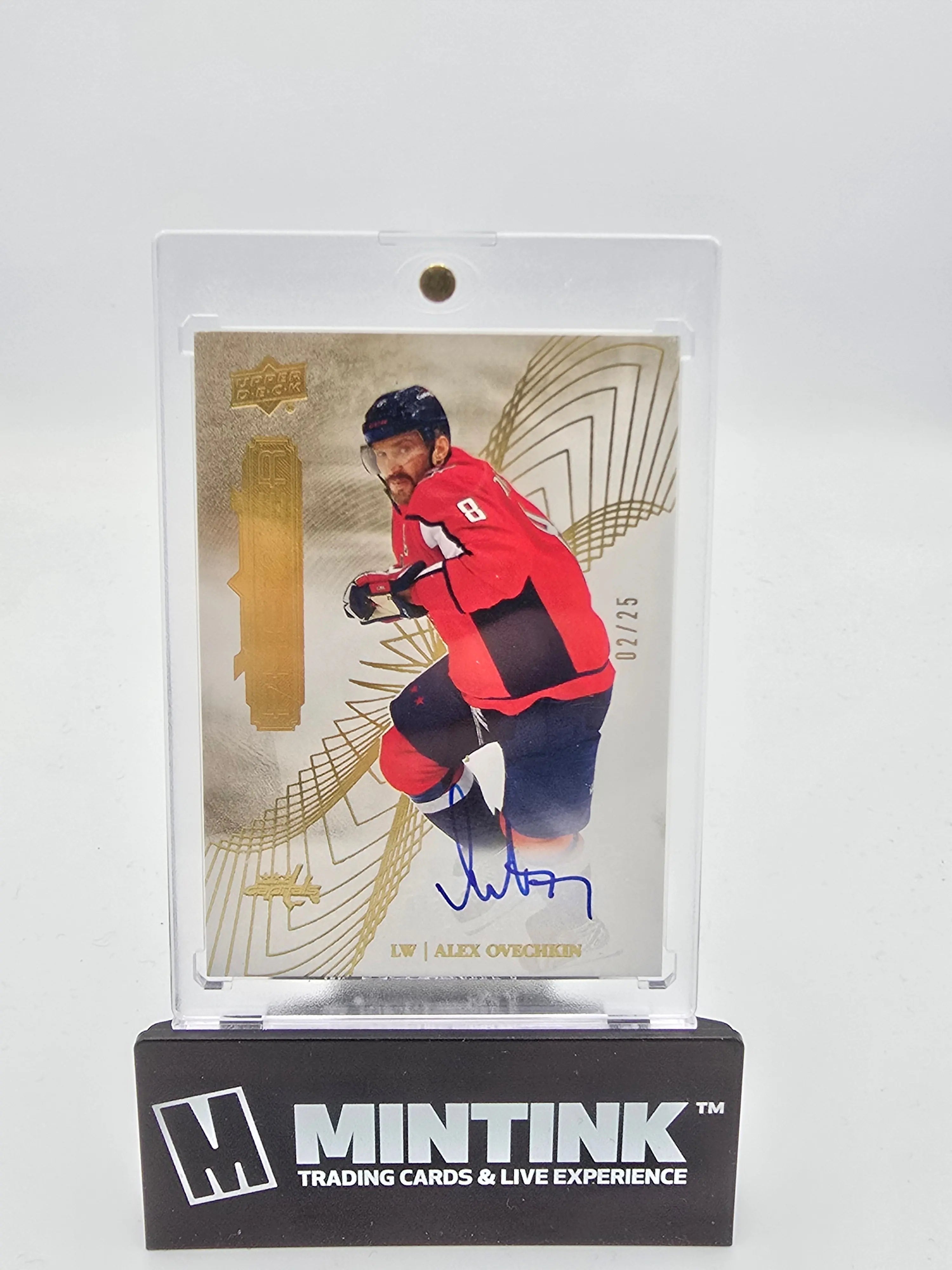 2022-23 Upper Deck Premier Hockey Alex Ovechkin Gold Foil Autograph Card #/25 - Rare Collectible for NHL Fans & Sports Memorabilia Enthusiasts - Perfect for Display, Investment or Gift