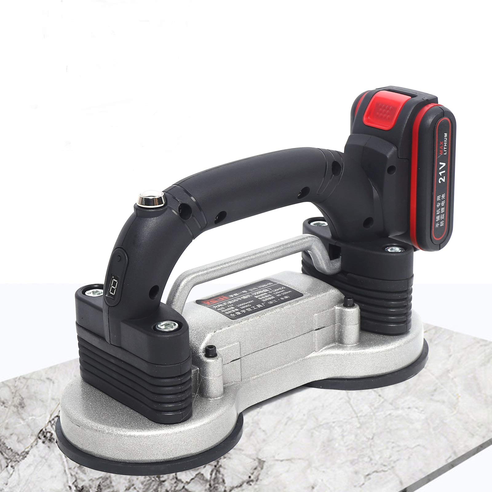 Electric Tile Vibrator - 120W Handheld Floor Tile Leveling Machine with 6-Speed Adjustment, Battery & Charger Included - Perfect for DIY Tile Installation, Home Renovation & Professional Construction Projects