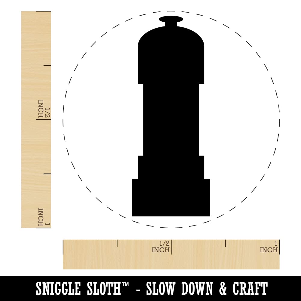 Premium 1 Inch Self-Inking Rubber Stamp with Red Ink - Perfect for Crafting, Scrapbooking, Planner Decoration & DIY Projects - Durable Pepper Grinder Design for Smooth Stamping
