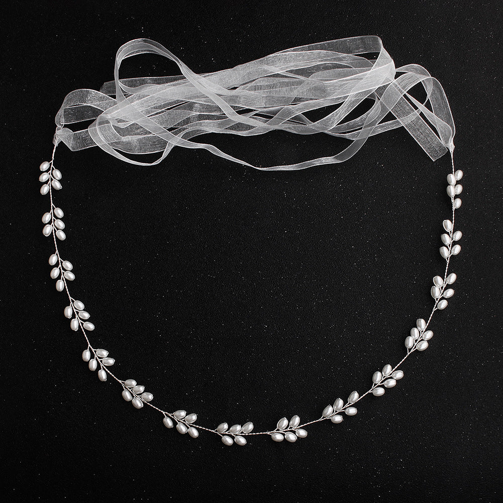 Elegant Imitation Pearl Bridal Sash Waist Chain - Perfect for Wedding Dresses, Bridal Showers & Formal Events