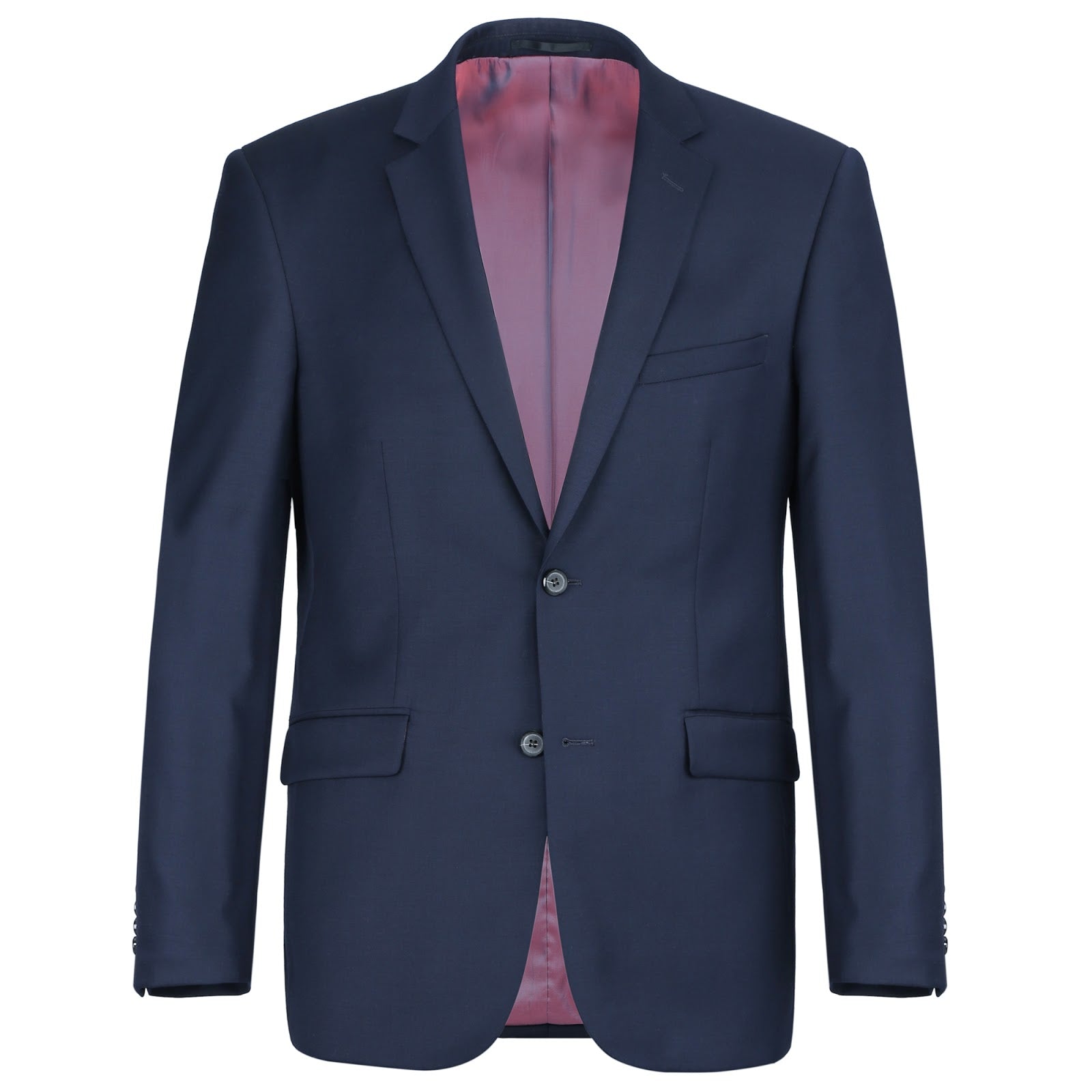Alessandro Vitello by Renoir Navy Blue 2-Piece Slim Fit Notch Lapel Wool Suit for Men | Premium Business Attire & Formal Wedding Wear