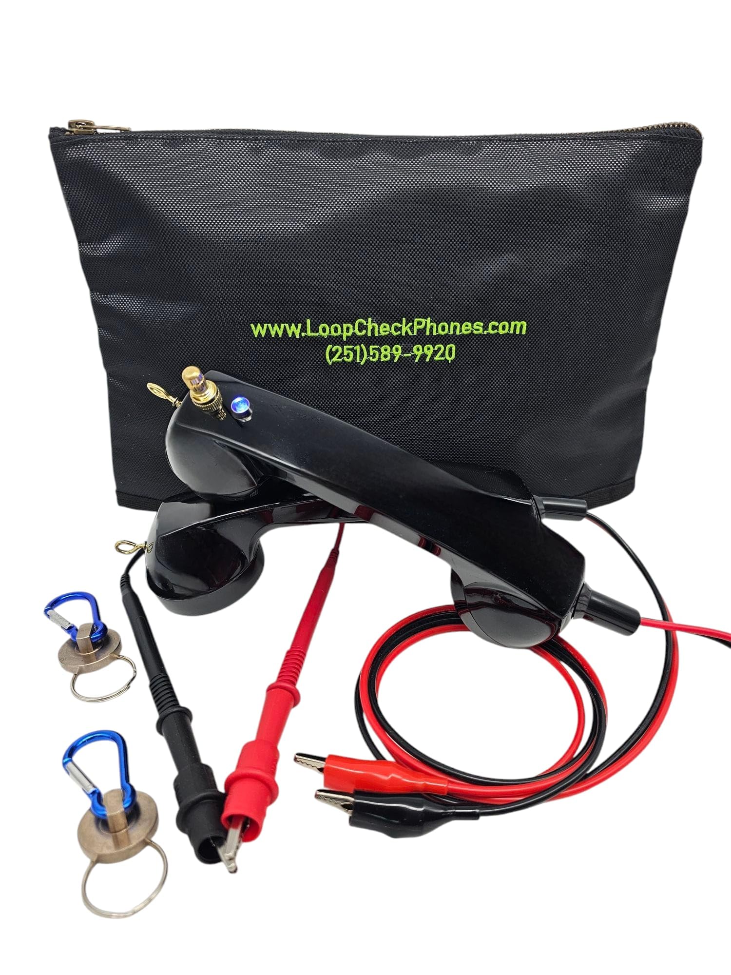 Loop Check Phones Continuity Test Set JE001-BM - Electrician Telephone Testers with Super Strong Magnets for Circuit Testing & Communication (Ideal for Electricians, Technicians & Industrial Use)