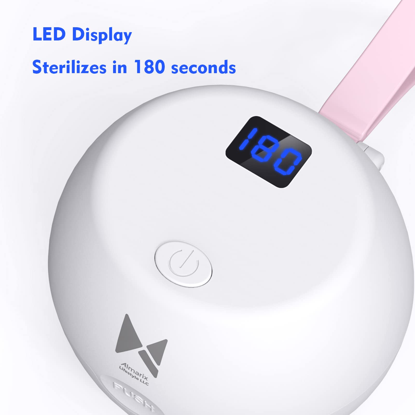 Mini UV Light Sterilizer Box with LED Display - Portable UV-C Sanitizer for Pacifiers, Jewelry, Phones & Small Items | 99.99% Germ Elimination in 3 Minutes | Perfect for Baby Care, Travel & Home Use