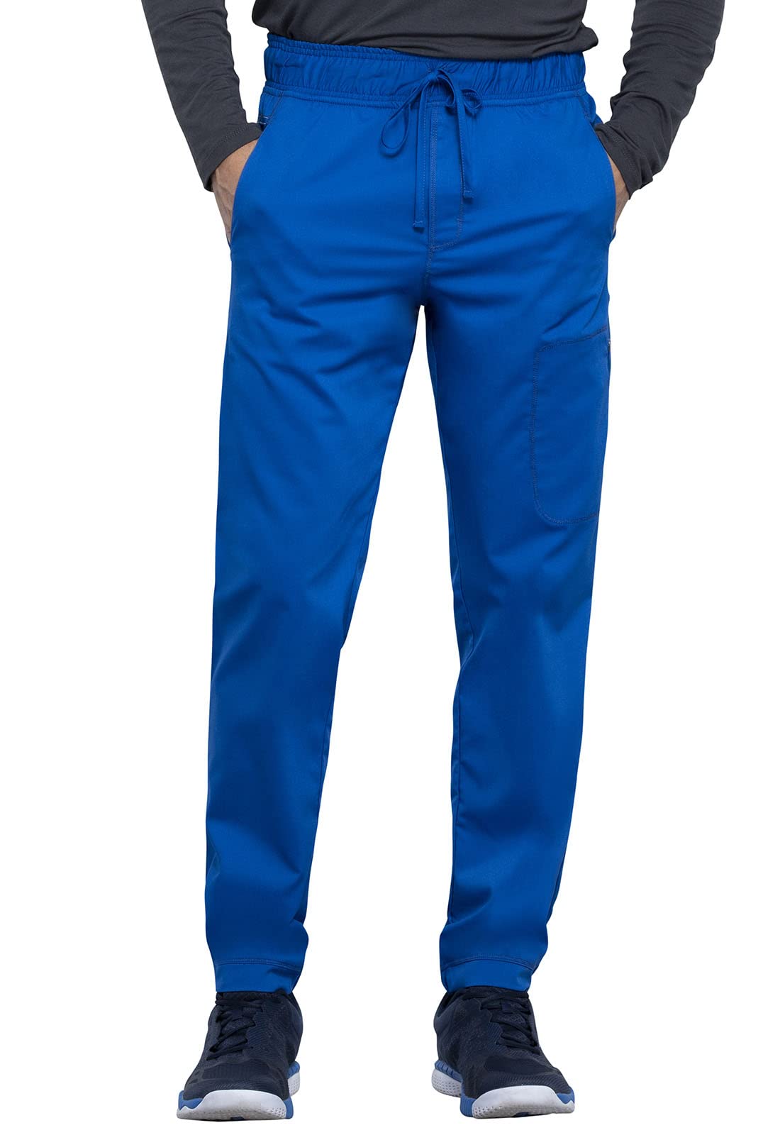Cherokee Men's Scrubs Pants - Natural Rise Jogger with Zip Cargo Pockets | Comfortable Medical Work Pants for Doctors, Nurses & Healthcare Professionals | WW012