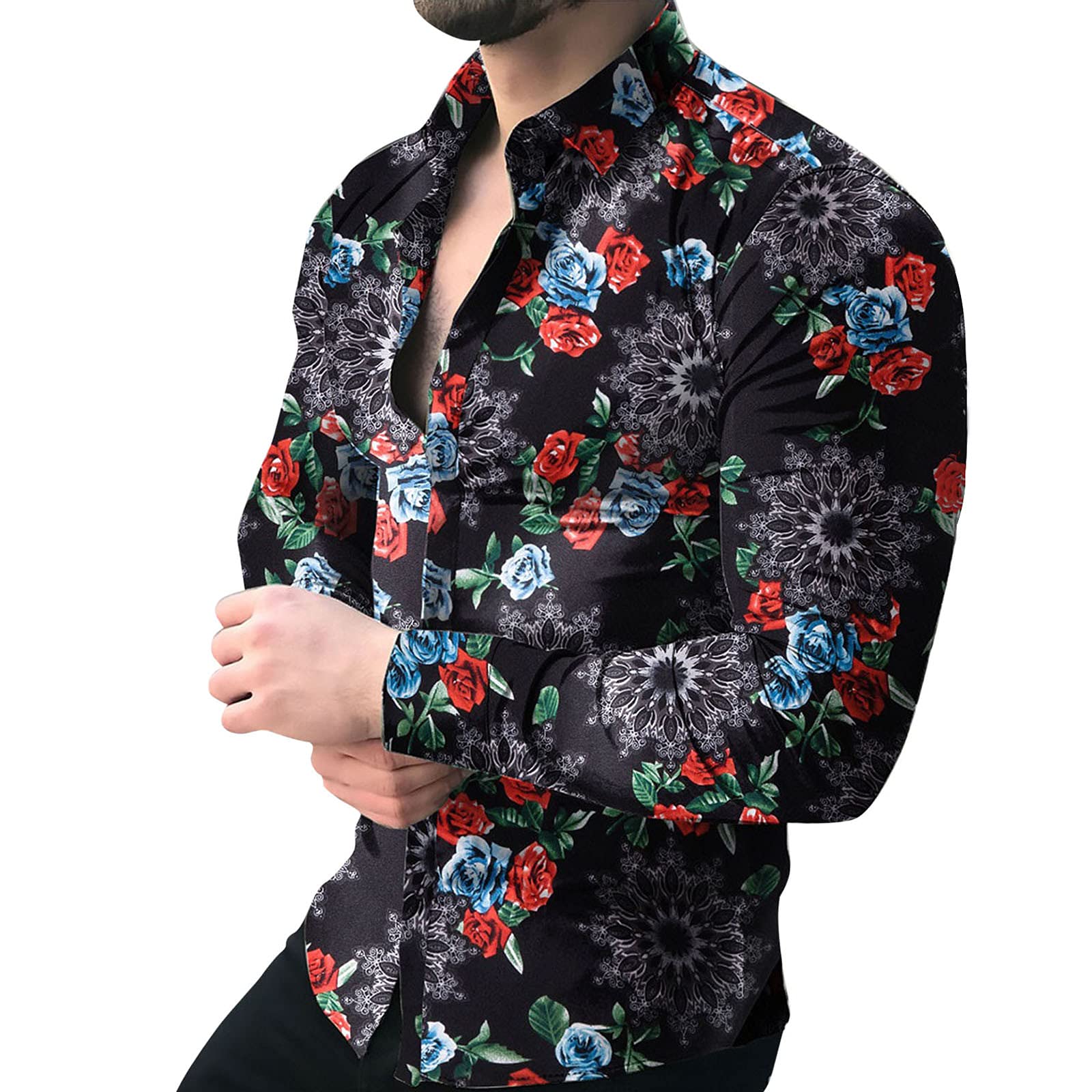 Premium Men's Button-Down Dress Shirts 2023 - Slim Fit Long Sleeve Formal Shirts & Turtleneck Thermal Tops for Business, Office, and Casual Wear
