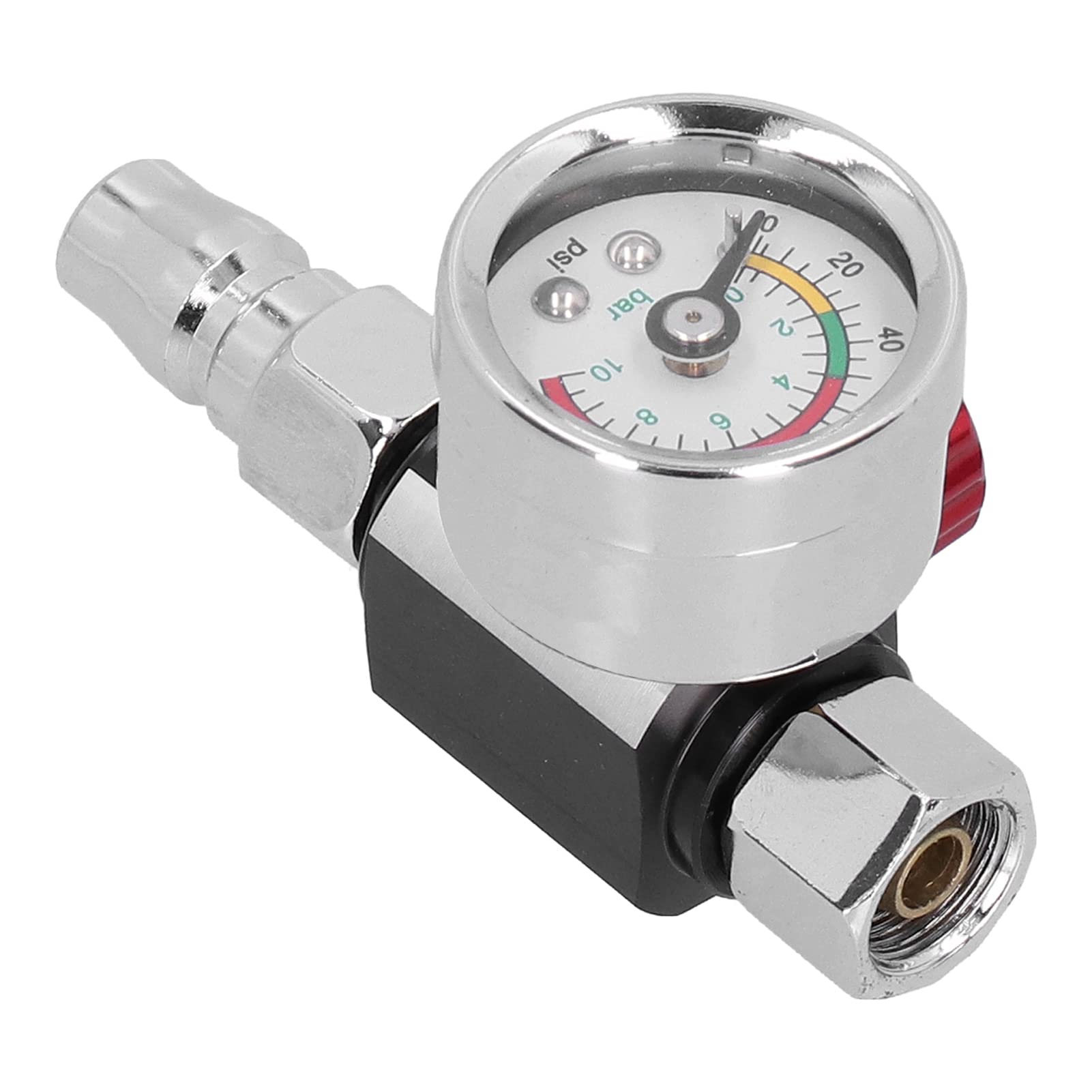 Air Throttle Regulator Valve with Pressure Gauge for Spray Guns - Professional Paint Sprayer & Air Tool Accessory for Automotive, Woodworking & DIY Projects