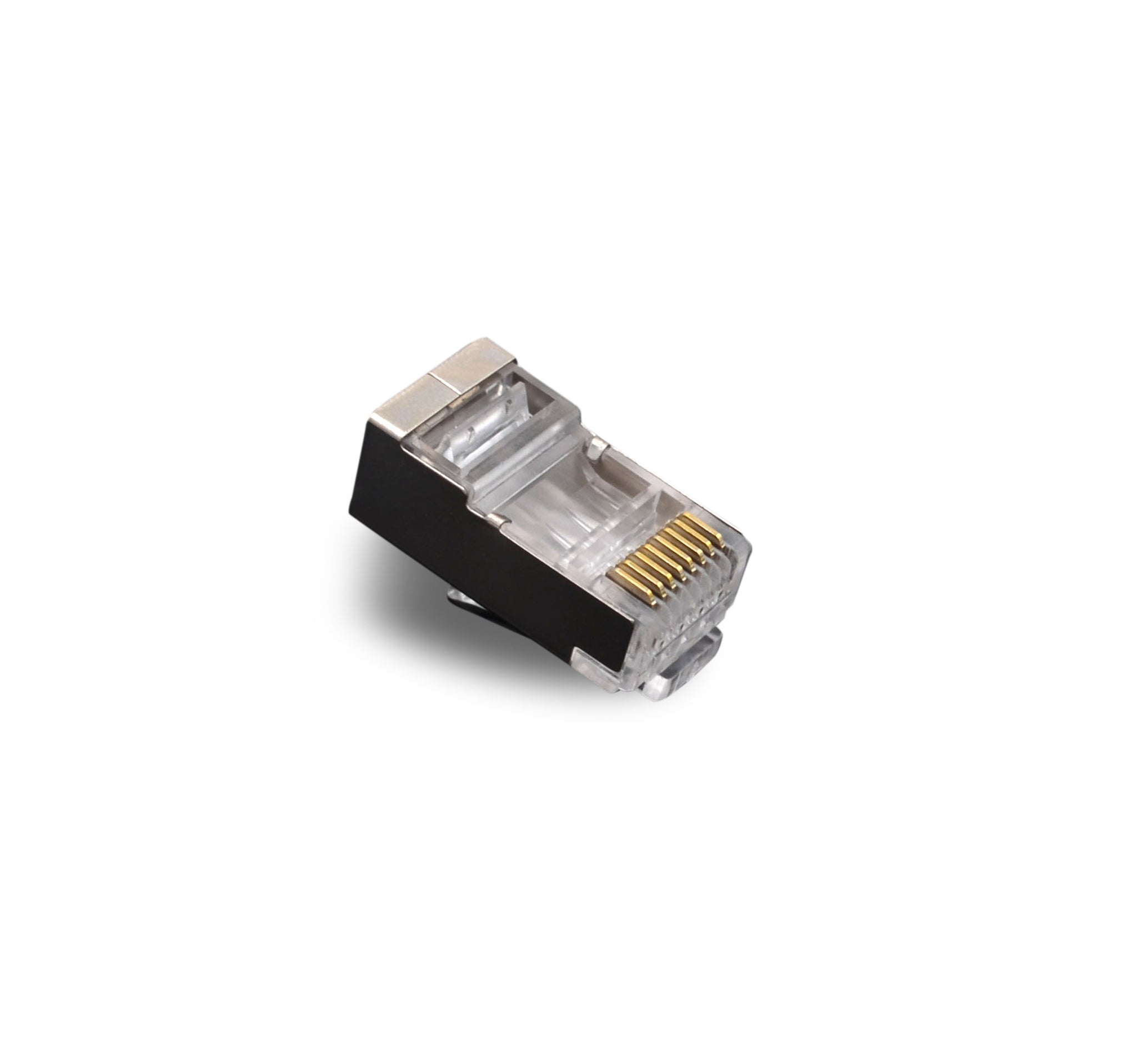 High Performance Modular CAT6 Shielded Connector Male - 100 Pack (CAT6 HPPS HP) for Network Cabling, Server Rooms & Office Installations