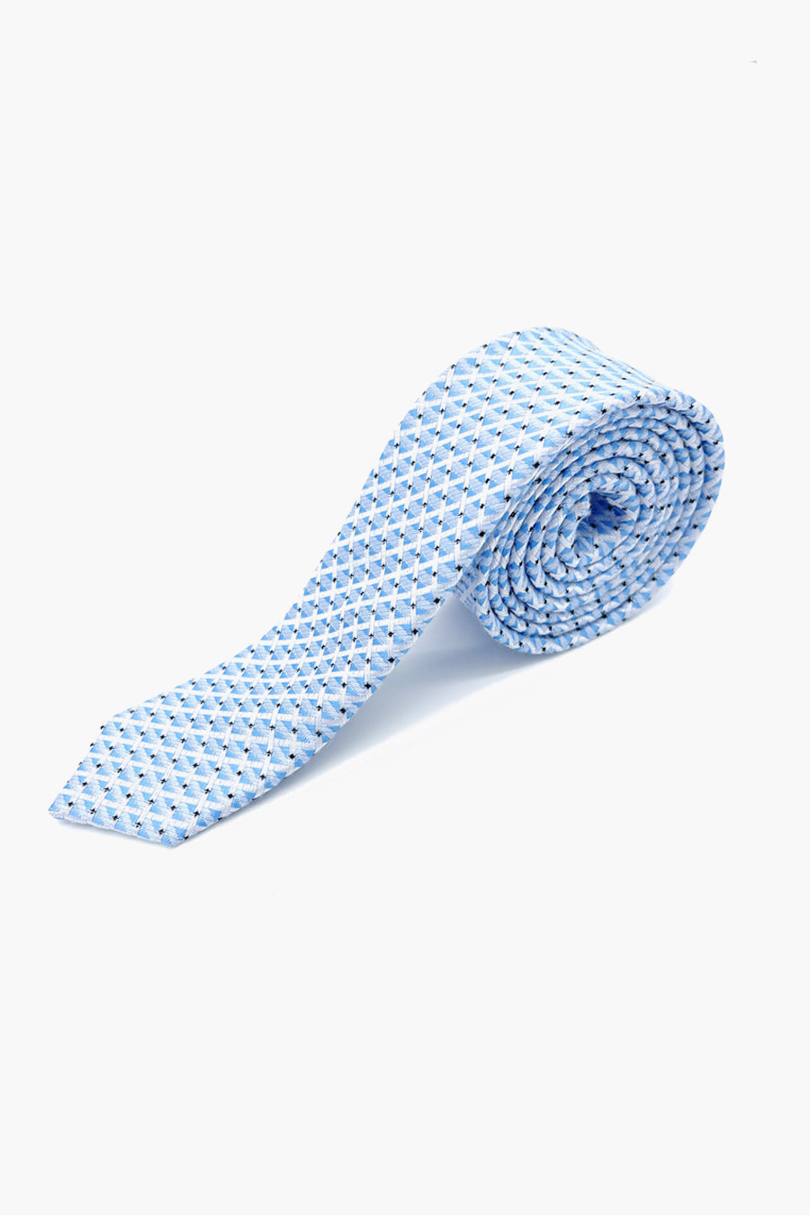 Boys' Light Blue FIN Tie - Formal Necktie for Kids, School, Church & Special Occasions