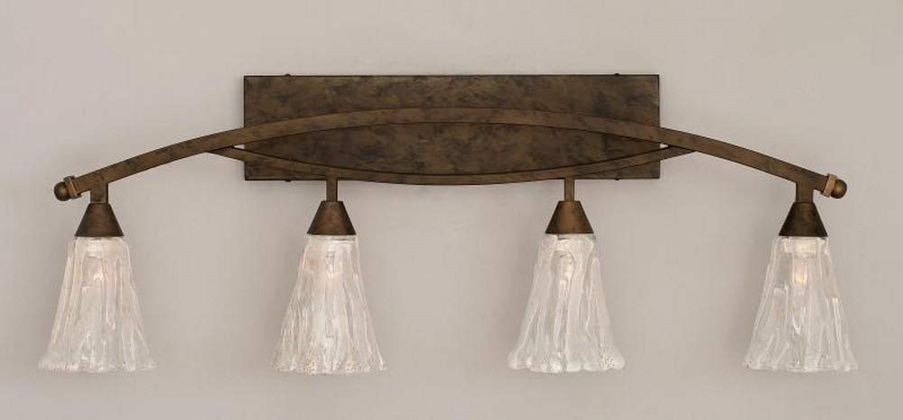 Toltec Lighting 174-BRZ-729 4-Light Bathroom Vanity Bar with 5.5