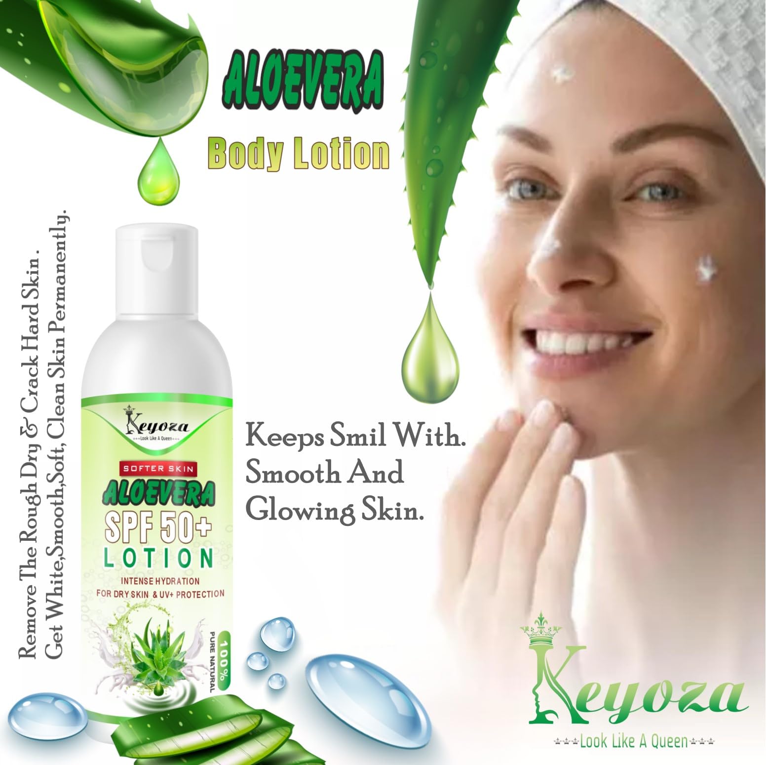Keyoza Nourishing Body Milk & Vitamin C Lotion Set - 100ML Each | Smoothing Lotion for Healthy Skin & Dark Spot Treatment for Face & Body | Perfect for Daily Moisturizing & Skin Brightening Routine