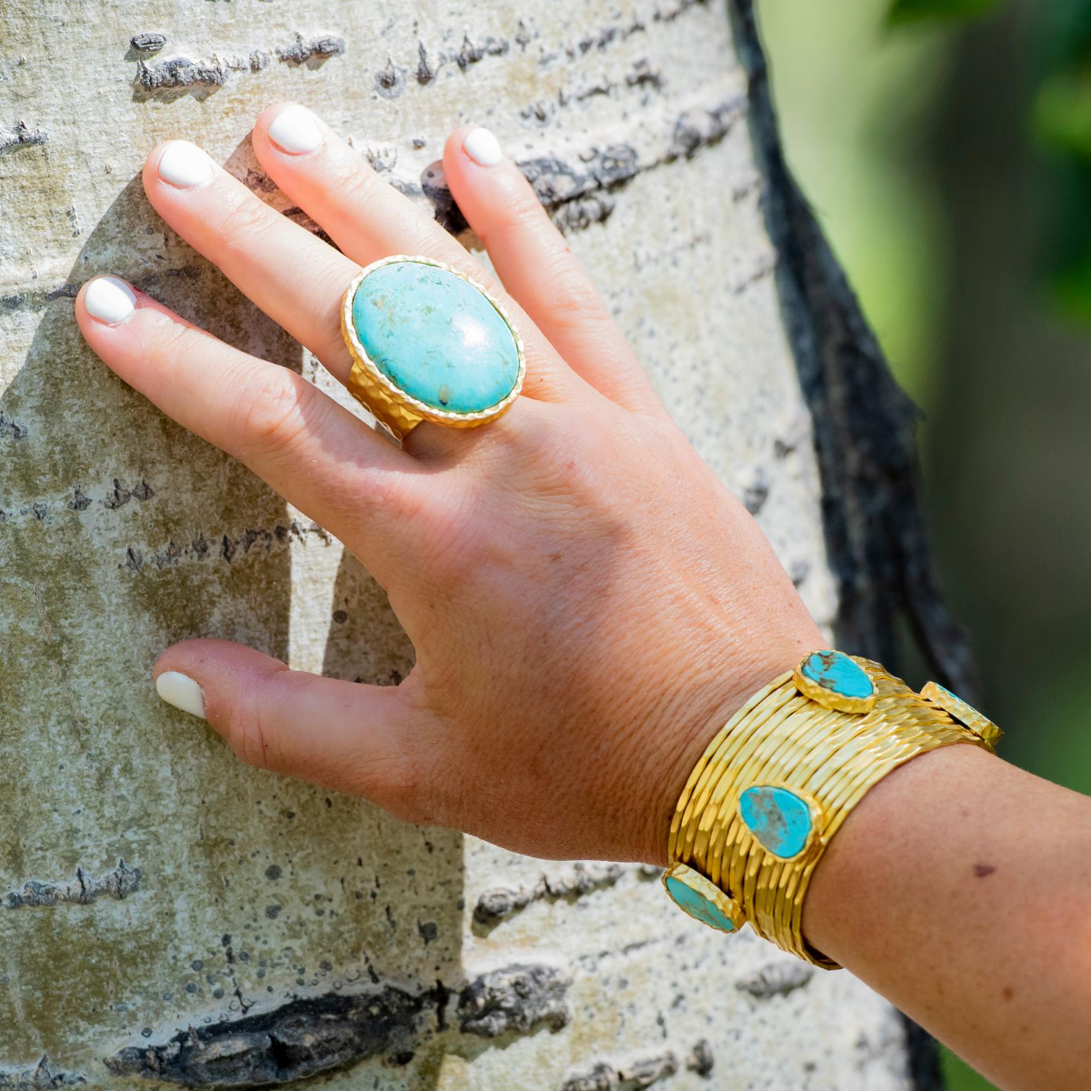 Stackable Turquoise Wire Cuff Bracelet - Adjustable Boho Jewelry for Women, Perfect for Casual Wear & Layering