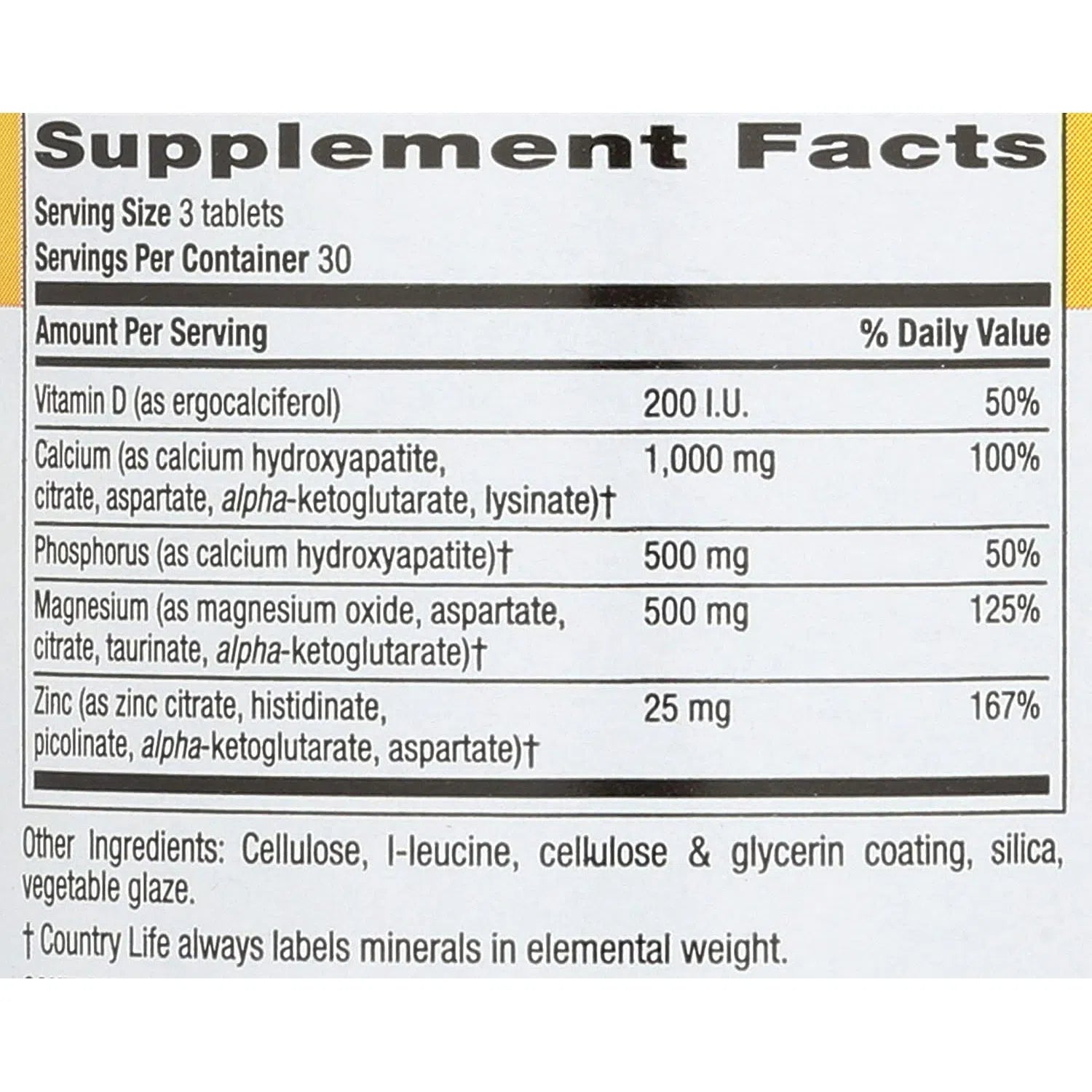 Country Life Target-Mins Calcium Magnesium Zinc with Vitamin D - Essential Bone & Immune Support Supplement for Adults - Perfect for Daily Wellness & Active Lifestyles