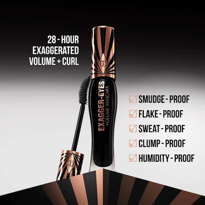 Charlotte Tilbury Exaggereyes Volumizing Mascara - Lengthening & Lifting for Dramatic Lashes | Perfect for Day to Night Makeup Looks