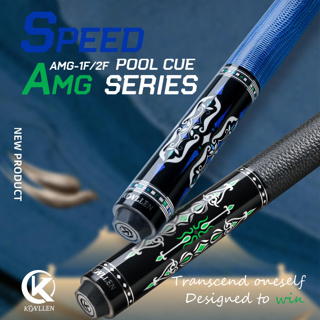 KONLLEN 58-inch Professional Carbon Fiber Pool Cue Stick - Low Deflection Billiard Cue with 12.5mm Tip for Adults | Full Carbon Technology, Pro Taper & Ultra-Smooth Finish | Perfect for Competitive Play & Home Game Rooms
