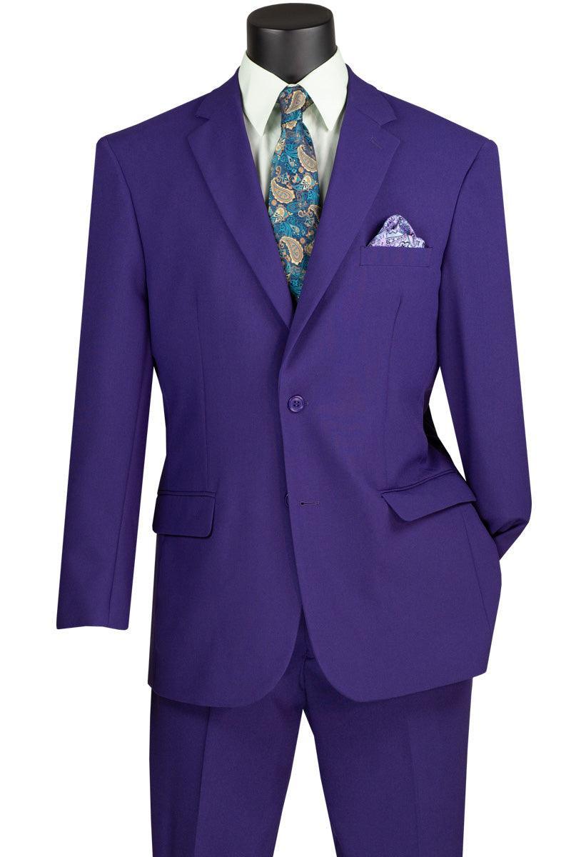 Stylish Purple Regular Fit 2 Piece Suit for Men - Business Formal & Wedding Attire - Perfect for Office, Interviews & Special Occasions