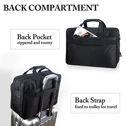 17 Inch Laptop Bag for Men & Women - Expandable Water-Resistant Travel Briefcase with Organizer Pockets - Large Hybrid Shoulder Bag for Business, Commuting & College Students - Perfect for Work, Travel & Daily Use
