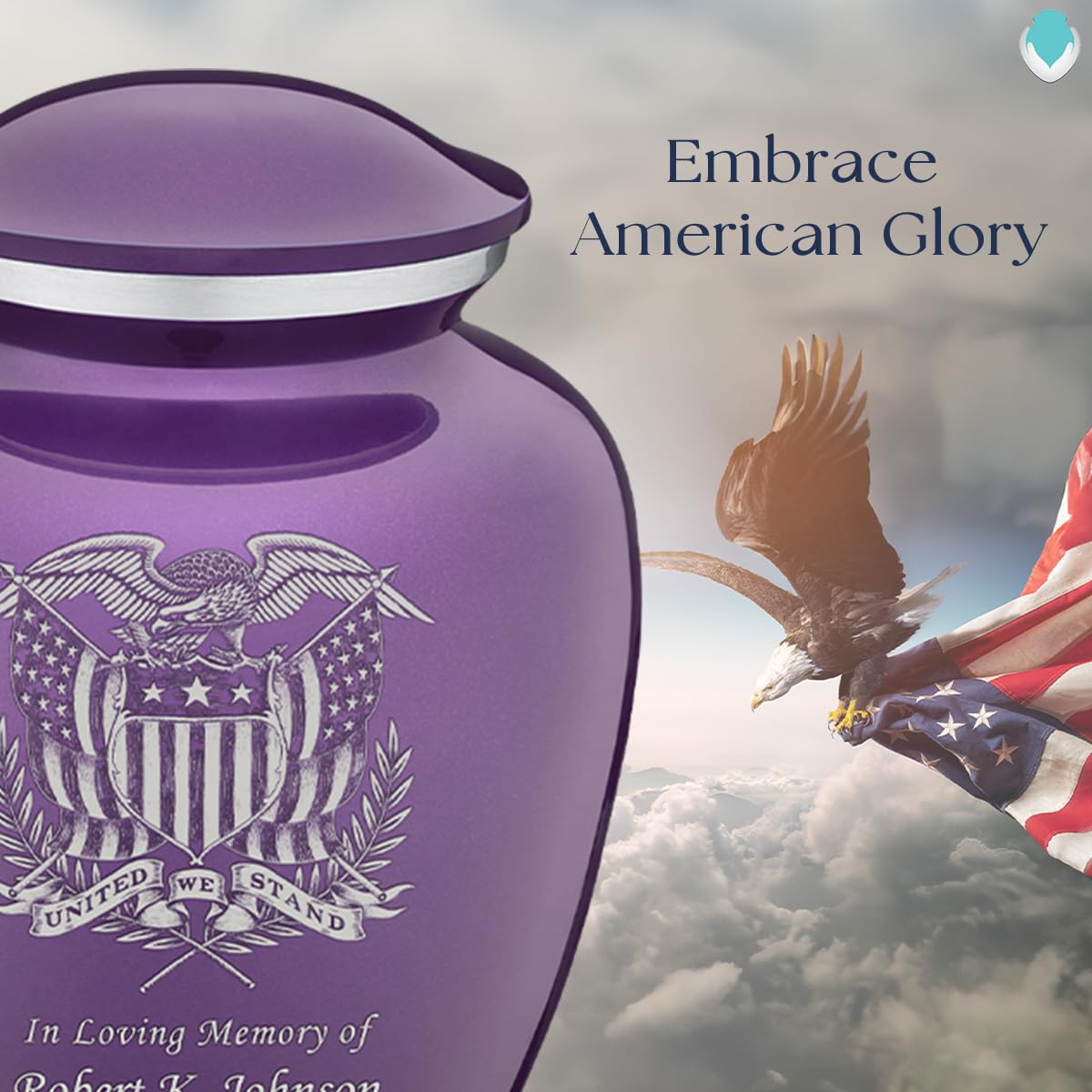 Personalized Purple Cremation Urn for Ashes - Large Adult Funeral Urn with Double Side Engraving (Holds 200 lbs) | Memorial Keepsake for Men & Women | Perfect for Home Display, Columbarium, or Burial Ceremony