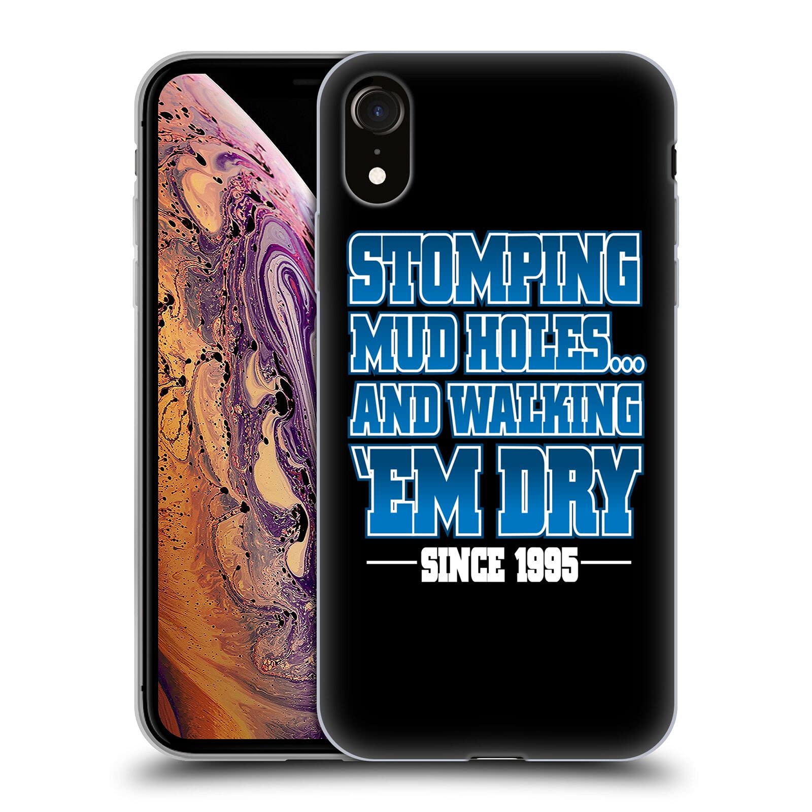 Official WWE Stomping Mudholes Steve Austin Soft Gel Case for Apple iPhone XR - Durable Protective Phone Cover with Premium Design - Perfect for WWE Fans and Daily Use