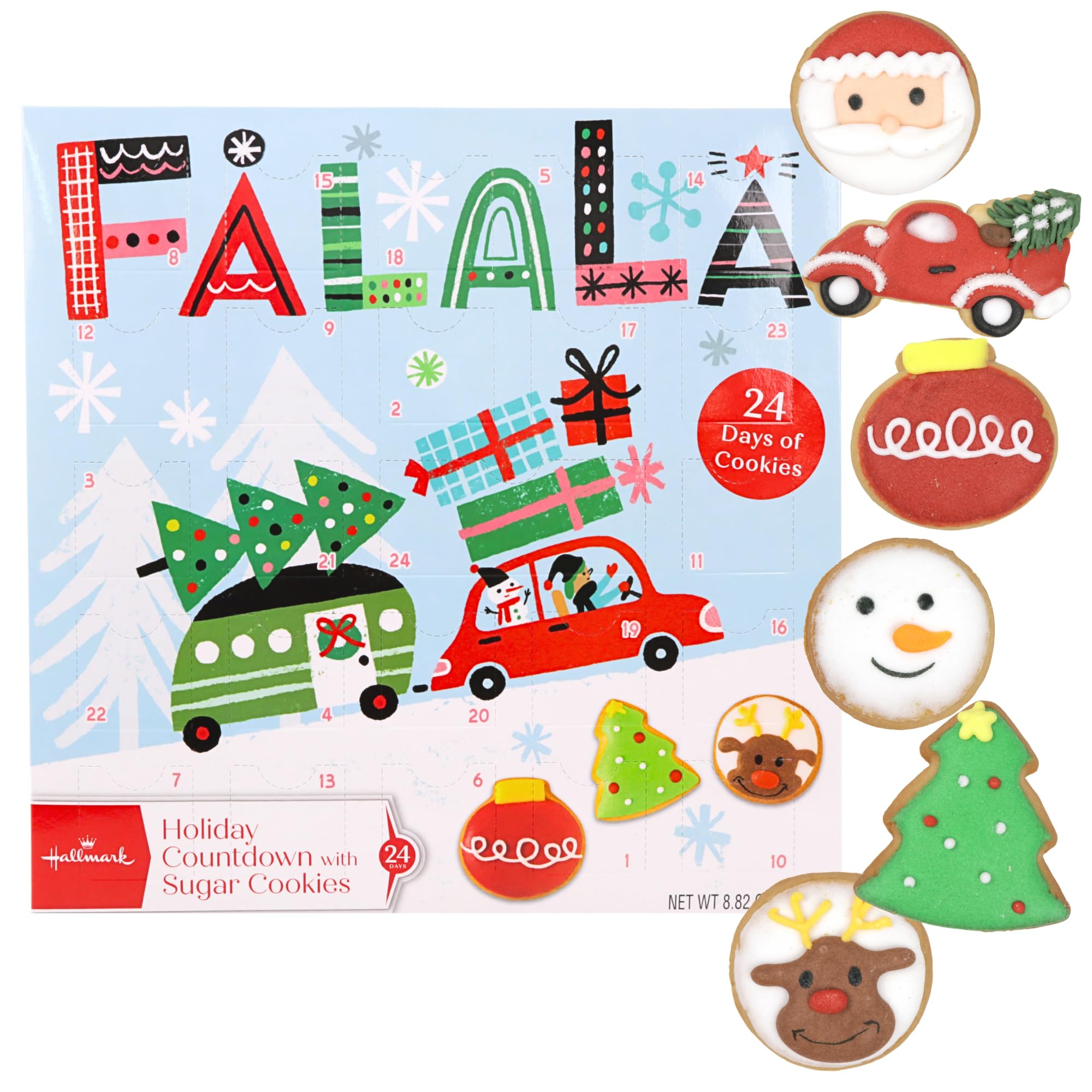 Hallmark 2024 Sugar Cookie Advent Calendar - Christmas Countdown Holiday Activity Kit for Kids & Families | Perfect for Holiday Baking, Gifts & Festive Countdowns