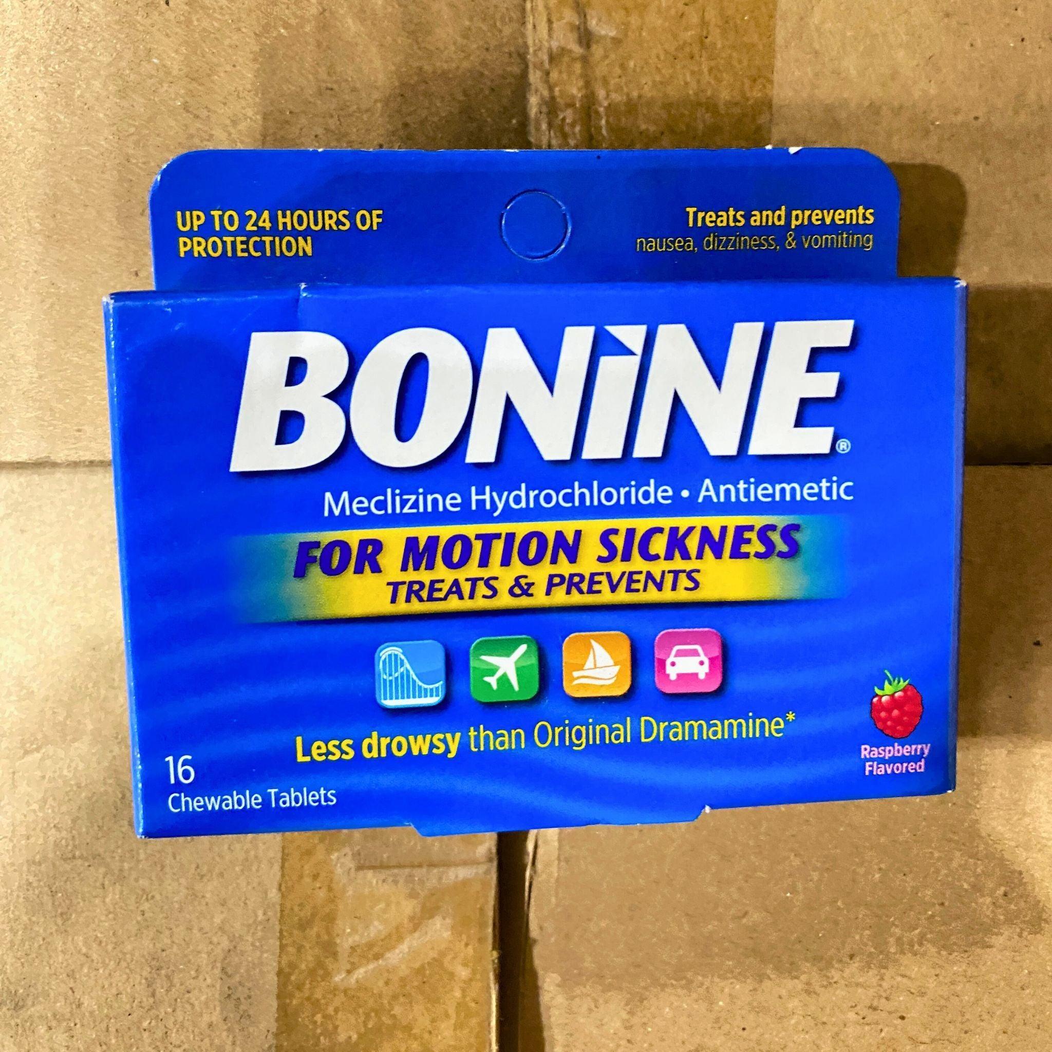 Bonine Meclizine Hydrochloride Motion Sickness Relief Tablets - 50 Count - Prevent Nausea & Dizziness for Travel, Cruises & Vertigo - Non-Drowsy Formula