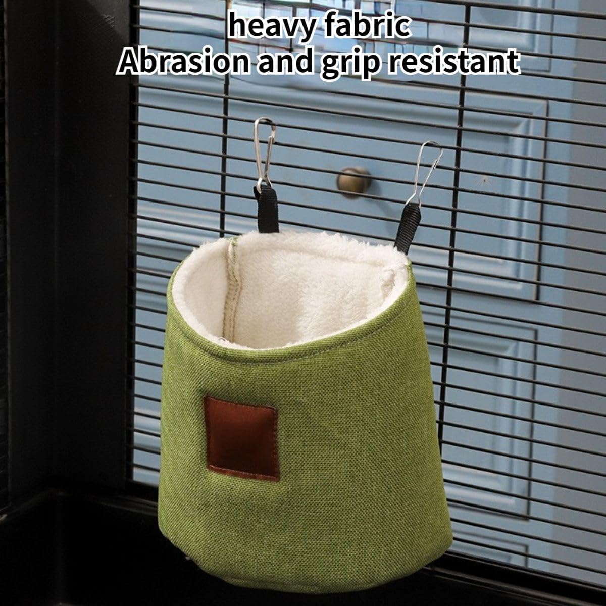 Soft Sugar Glider Sleeping Pouch & Hammock - Warm Hanging Nest Bed for Ferrets, Hamsters, Rats, Bunnies, Hedgehogs - Cage Accessories (Grey) - Perfect for Small Pet Nap Time & Cage Comfort
