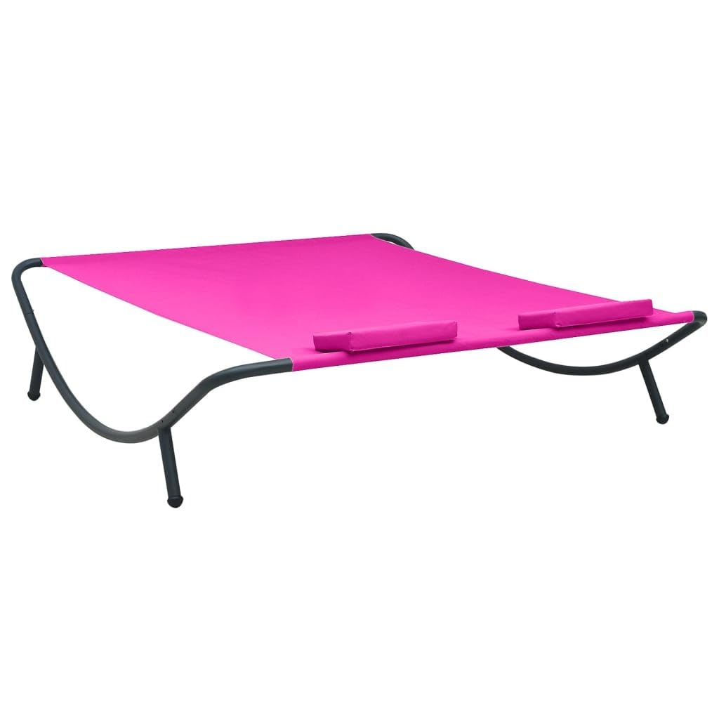 Pink Outdoor Patio Lounge Bed Fabric - Waterproof & Durable for Garden, Poolside, and Backyard Relaxation
