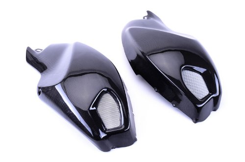 Bestem CBDu-696-TSP Black Carbon Fiber Motorcycle Side Tank Covers for Ducati Monster 696/796/1100 - Durable Protection & Stylish Upgrade for Bike Enthusiasts | Perfect for Daily Commuting & Weekend Rides