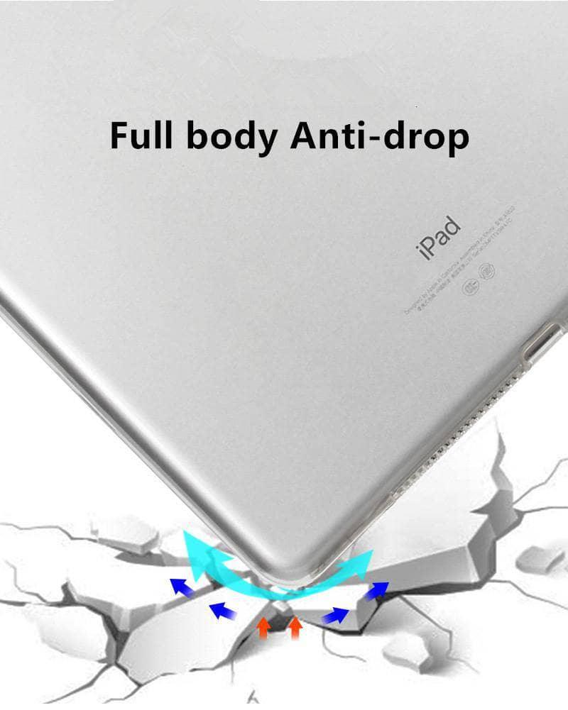 Premium TPU Soft Case for iPad Air 3 (10.5-inch 2019 Model) - Ultra Slim Silicone Cover with Transparent Back & Pencil Holder | Perfect for Work, Study, and Travel Protection